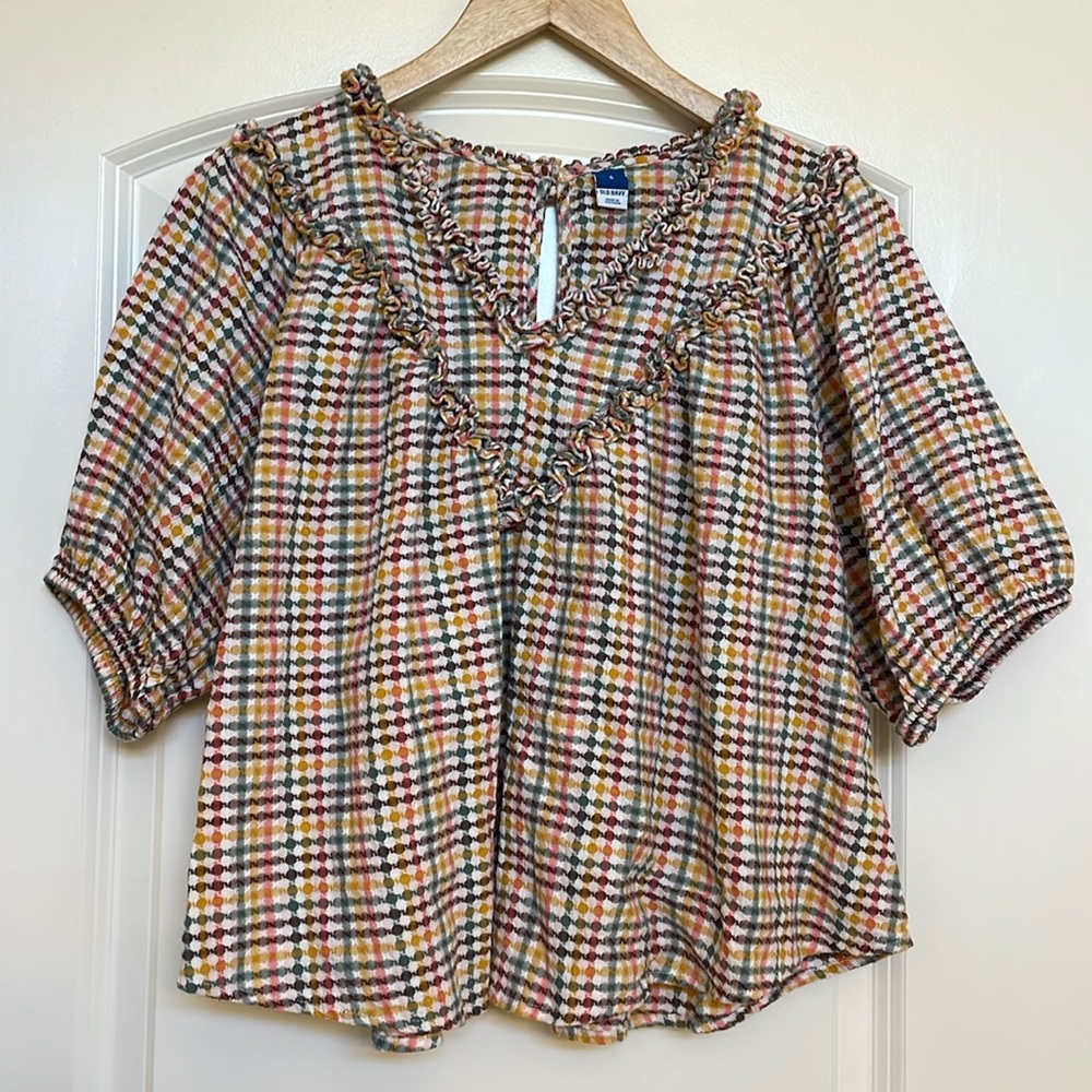 Old Navy, multi-color top, size small